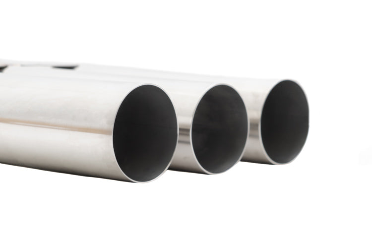 Megan Racing Universal Triple 3" VIP Exhaust Tip Blast Pipe Style (weld-on) - Straight Cut - Stainless Tips - MR-UT-TR3