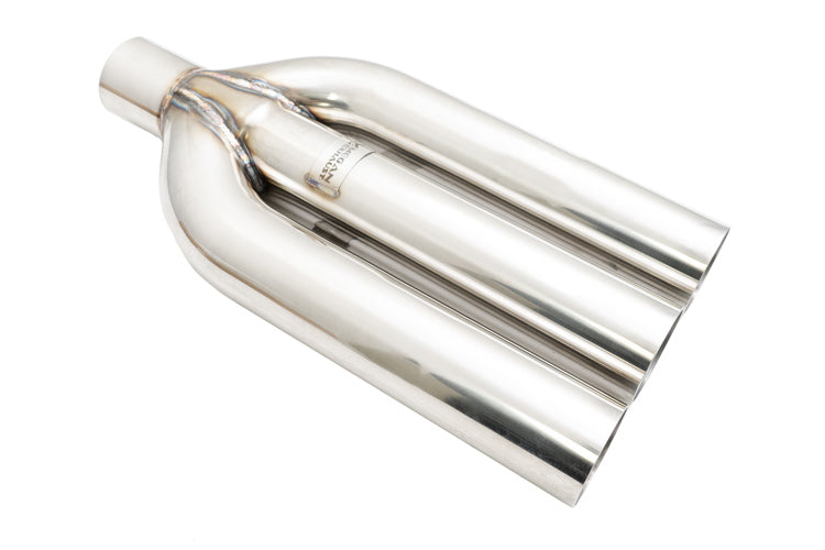 Megan Racing Universal Triple 3" VIP Exhaust Tip Blast Pipe Style (weld-on) - Straight Cut - Stainless Tips - MR-UT-TR3