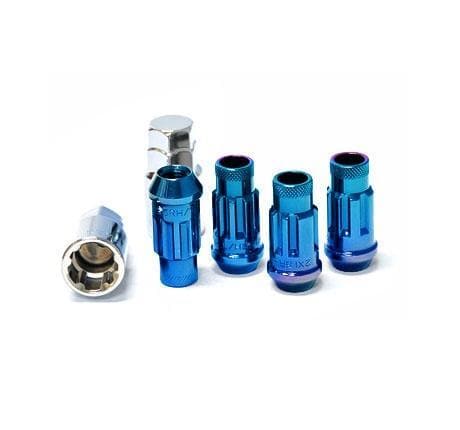 Wheel Mate Muteki SR48 Open End Locking Lug Nut Set of 4 - Blue 12x1.25 48mm