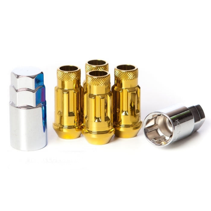 Wheel Mate Muteki SR48 Open End Locking Lug Nut Set of 4 - Gold Chrome 12x1.50 48mm