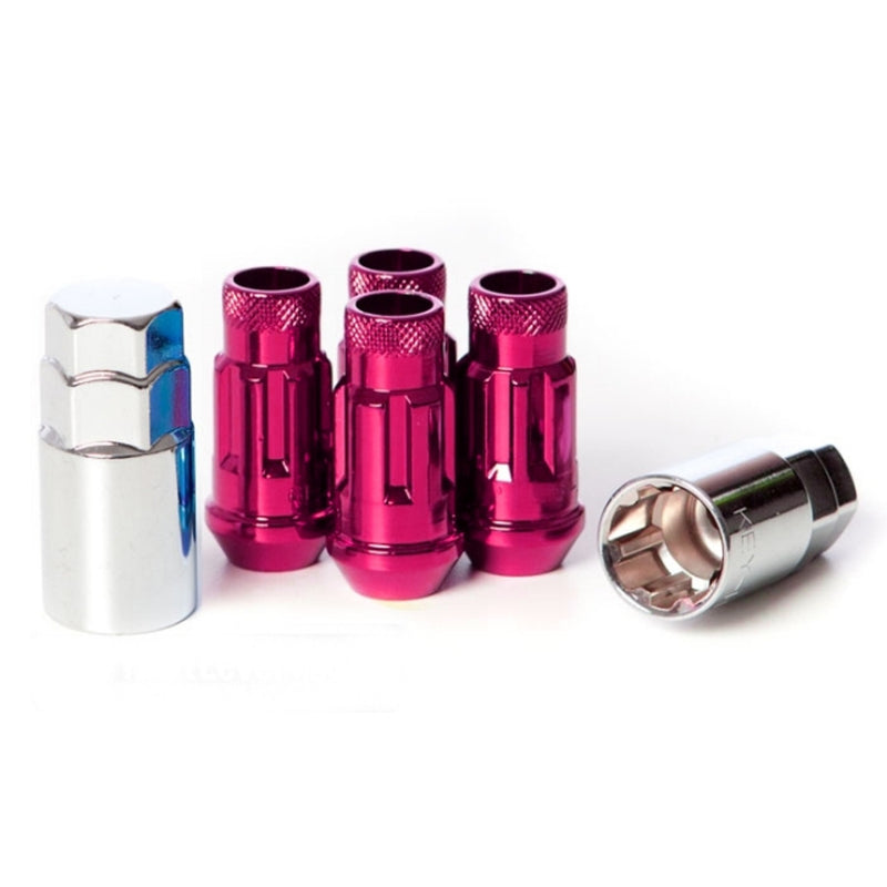Wheel Mate Muteki SR48 Open End Locking Lug Nut Set of 4 - Pink 12x1.50 48mm