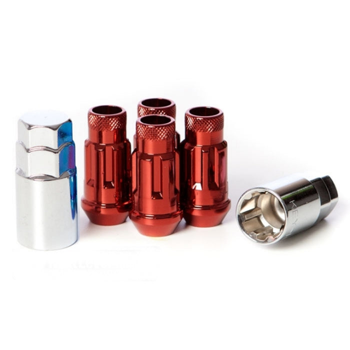 Wheel Mate Muteki SR48 Open End Locking Lug Nut Set of 4 - Red 12x1.25 48mm