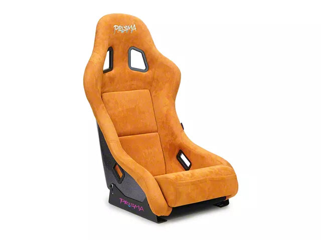 NRG FRP Bucket Seat PRISMA Edition W/ Pearlized Back Tan Alcantara - Medium