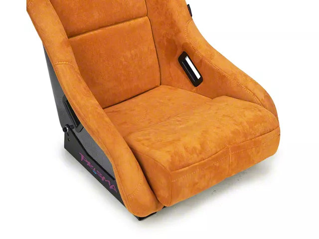 NRG FRP Bucket Seat PRISMA Edition W/ Pearlized Back Tan Alcantara - Medium
