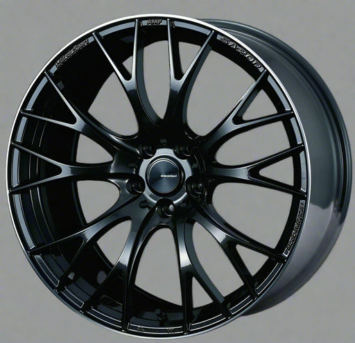 Weds SA-20R Black alloy wheel on a white background