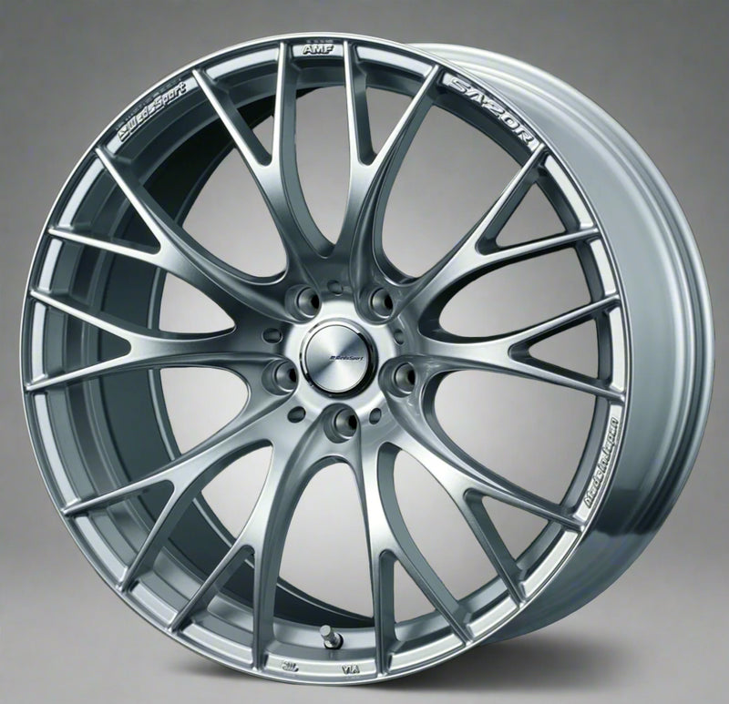 Wedssport SA-20R Silver alloy wheel with 'VI-SILVER' branding on a white background