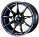 Weds SA-99R rim with black and blue finish on a white background