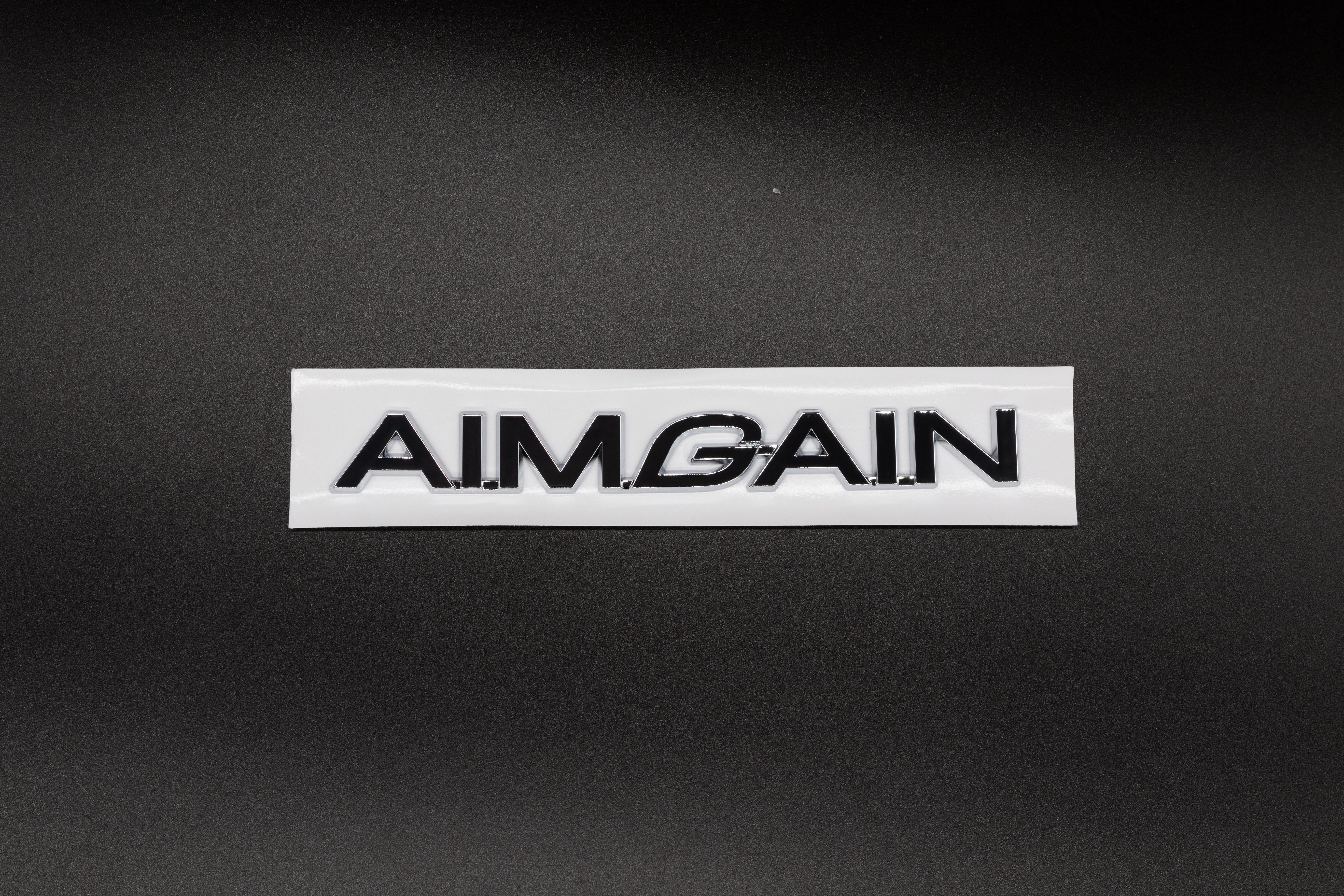 AIMGAIN Emblem – Premium JDM VIP Badge (Chrome/Gloss Black)