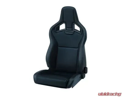 Recaro Cross Sportster CS Passenger Seat - Black Leather (Silver Logo)