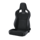 Recaro Cross Sportster CS Passenger Seat - Black Vinyl/Black Suede (Silver Logo)