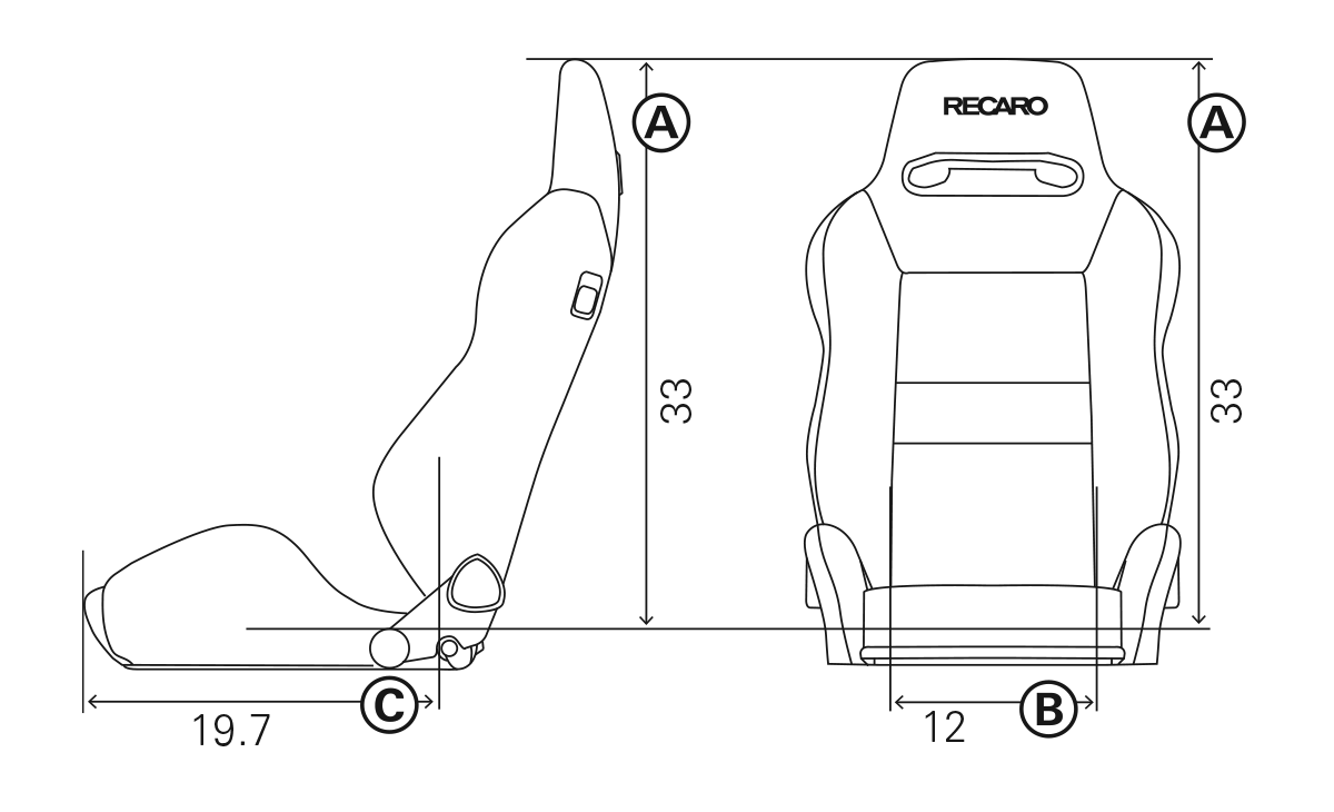 Recaro Speed Seat - Black Nardo/Black Nardo w/Red Logo