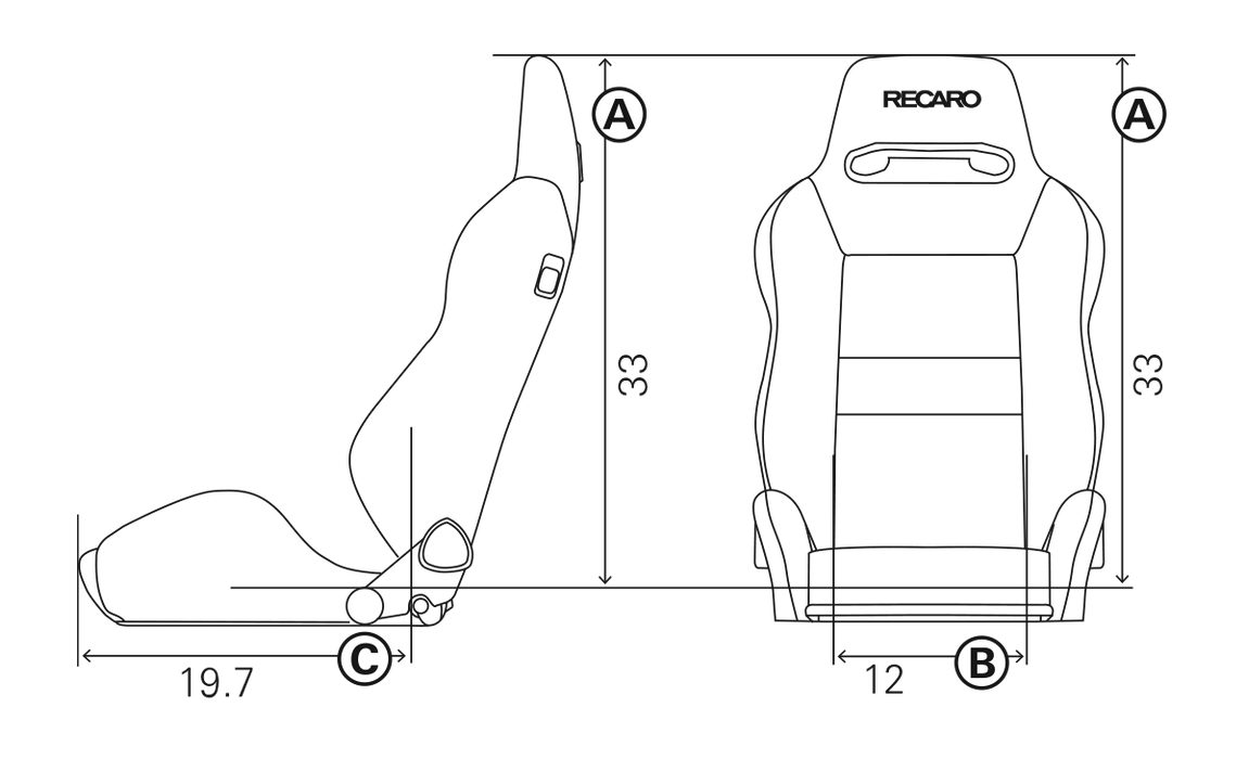 Recaro Speed Seat - Black Nardo/Black Nardo w/Red Logo