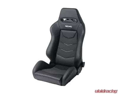 Recaro Speed V w/ Sub-Hole Driver Seat - Black Leather/Cloud Grey Suede Accent