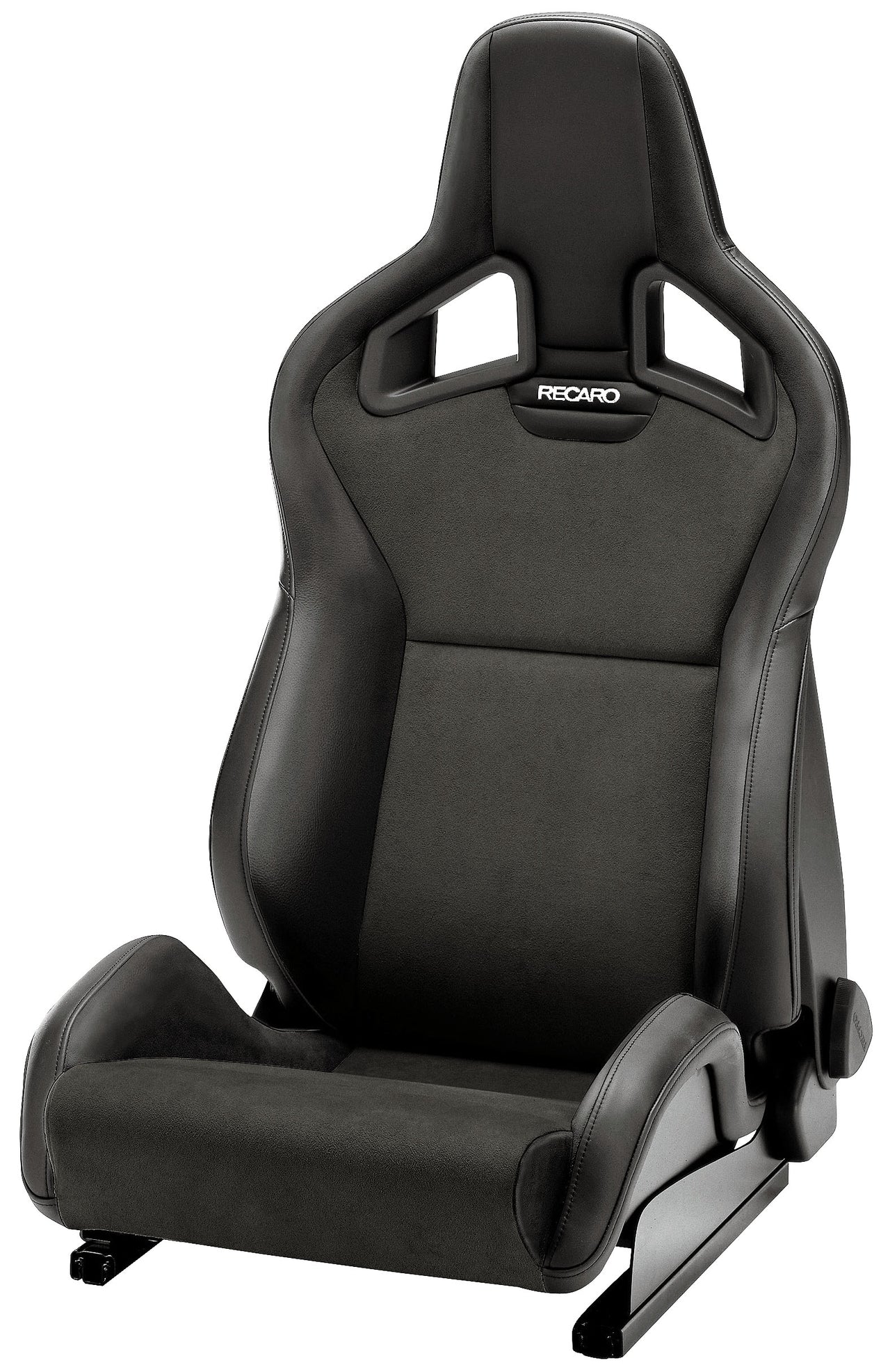 Recaro Sportster CS LH Seat - Black Leather - Suede Red/Red Logo