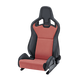 Recaro Sportster CS LH Seat - Black Leather - Suede Red/Red Logo