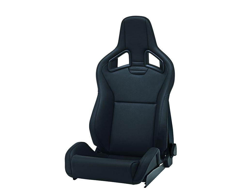 Recaro Sportster CS RH Seat - Black Leather-Heat/Silver Logo