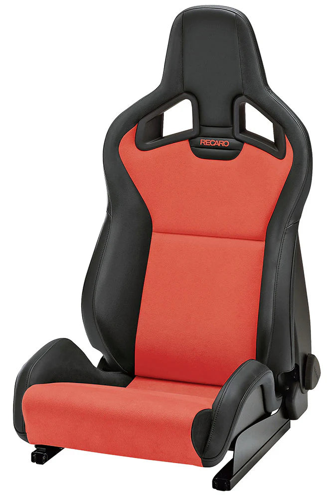 Recaro Cross Sportster CS Driver Seat - Vinyl Black/Suede Red/Red