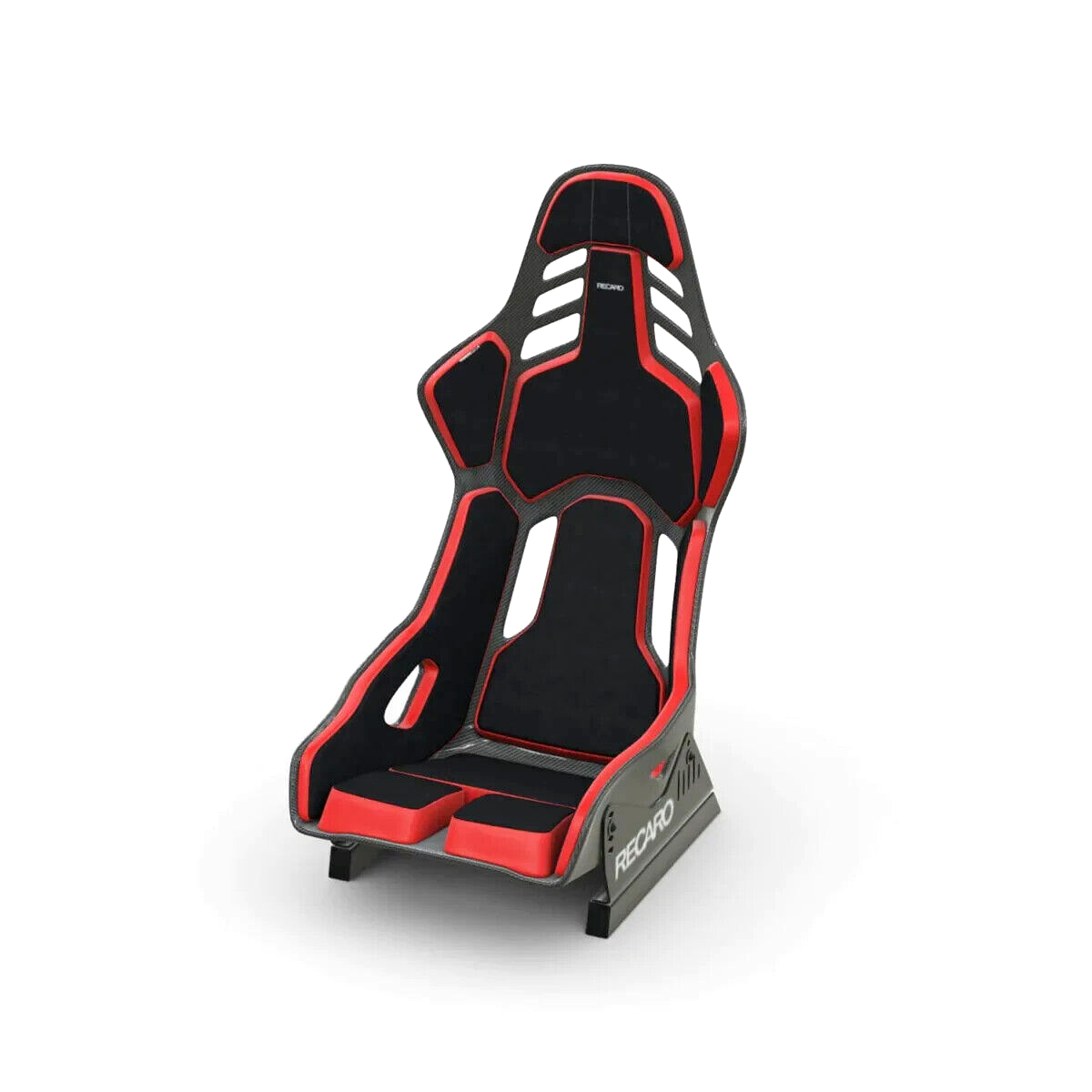 Recaro Podium CFK (CF/Kevlar) FIA/ABE Large/Right Hand Seat - Alcantara Blk/Leather Red