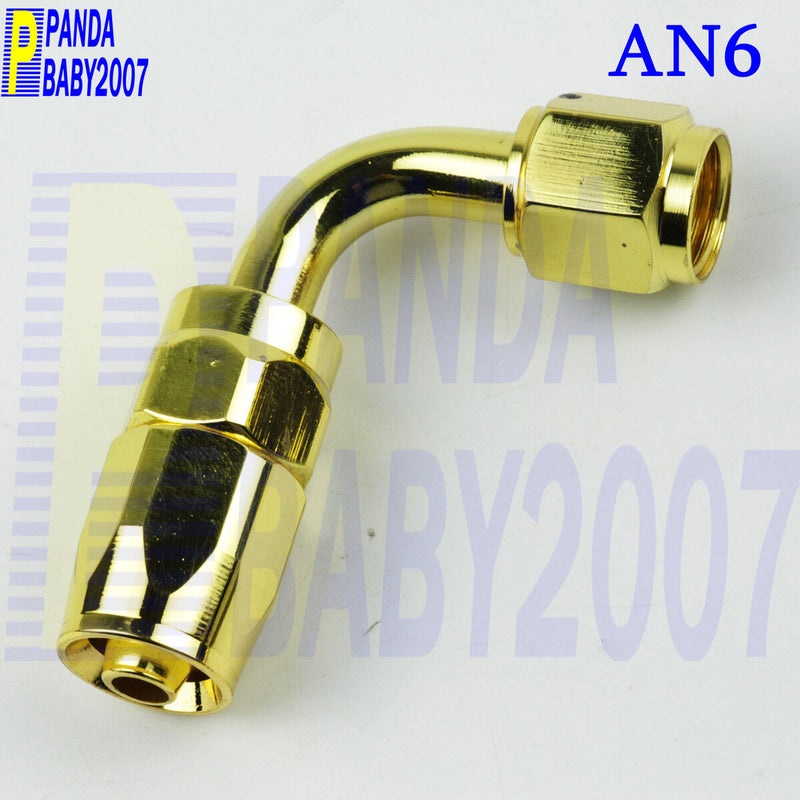 GReddy AN12 90 DEGREE HOSE END SWIVEL BLACK/GOLD ANODIZED