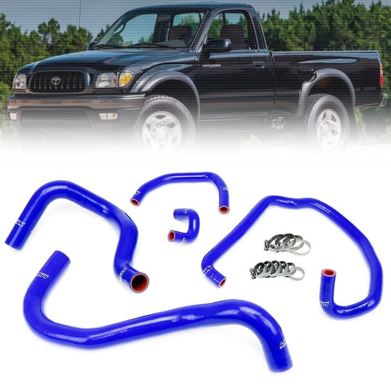 Mishimoto 95-04 Toyota Tacoma 2.4L - 2.7L (4WD Auto Only) Silicone Coolant Hose Kit - Blue