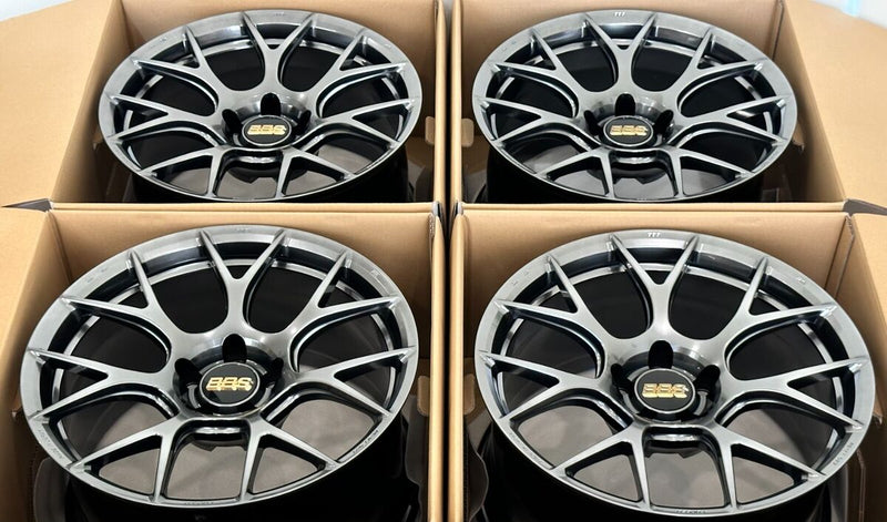 BBS RE-V7 18x9.5 5x114.3 ET22 Diamond Black Wheel -82mm PFS/Clip Required
