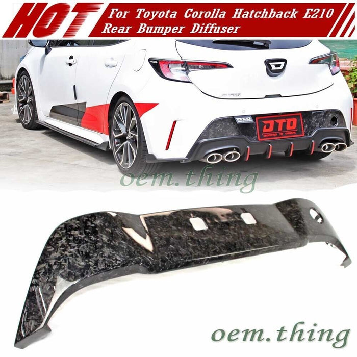 Remark 2019+ Toyota Corolla Hatchback Carbon Fiber Rear Bumper Diffuser Set