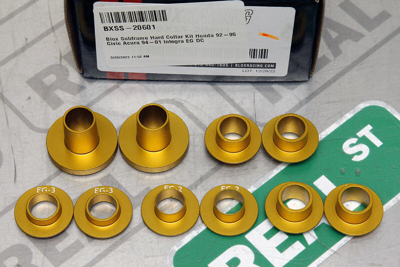 BLOX Racing 92-95 Honda Civic / 94-01 Acura Integra Subframe Hard Collar Kit