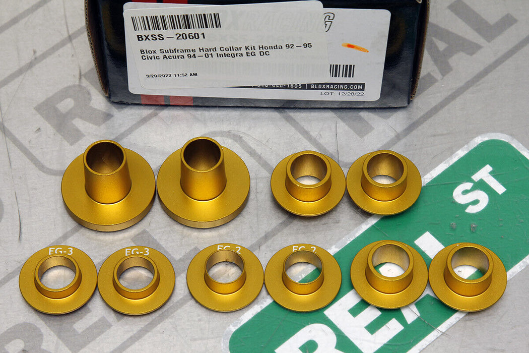 BLOX Racing 92-95 Honda Civic / 94-01 Acura Integra Subframe Hard Collar Kit