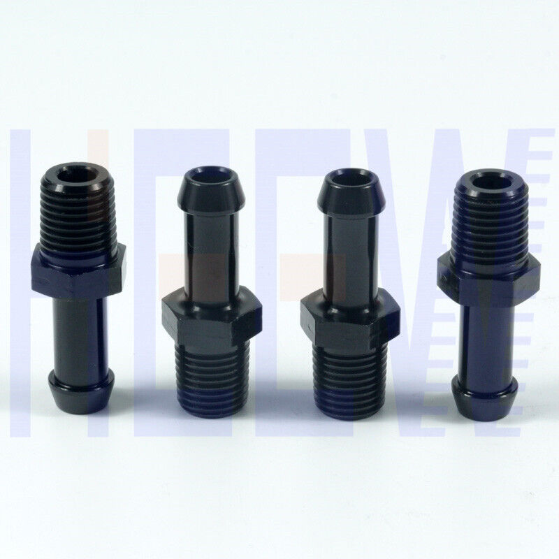 Turbosmart 8mm / 5/16in Hose End to 1/8 NPT Male Straight - Black