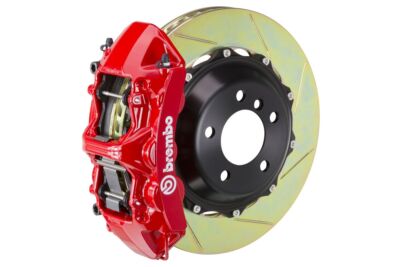 Brembo 2021+ Jeep Grand Cherokee Front GT BBK 6 Piston Cast 2pc 380mm Slotted Type-3 Rotors - Red