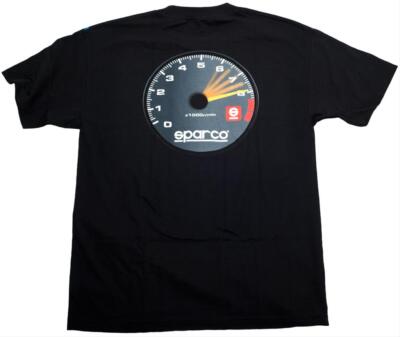Sparco T-Shirt Tach Tri Black SMALL