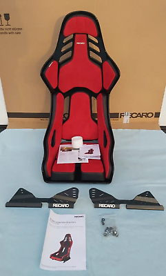 Recaro Podium Pad Kit Large / Right Seat - Alcantara Blk / Leather Red