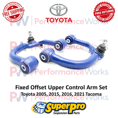 SuperPro 2021+ Ford F150 Fixed Offset Front Upper Control Arm Set