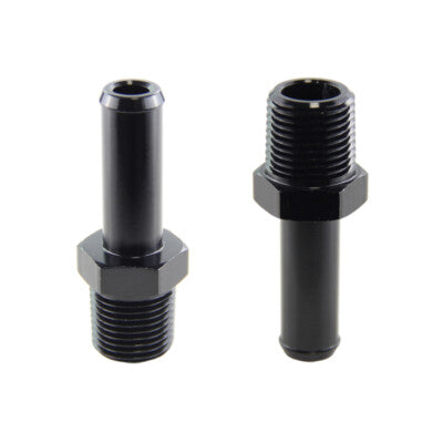 Turbosmart 6mm / 1/4in Hose End to 1/8 NPT Male Straight - Black