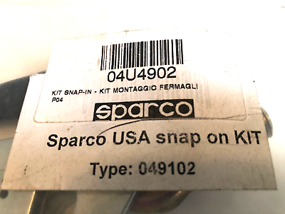 Sparco Belt Snap In Kit W/Eye Bolt
