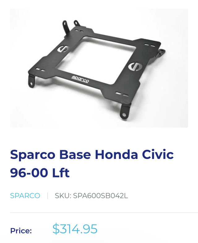 Sparco Base Honda Civic 96-00 Lft