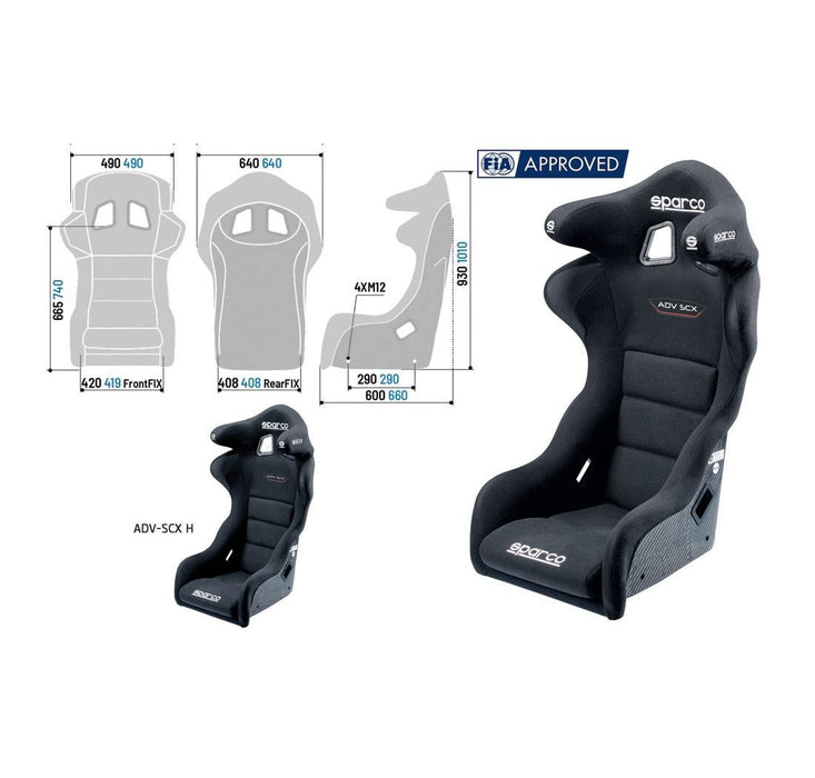 Sparco Seat Adv-Scx Carbon Black