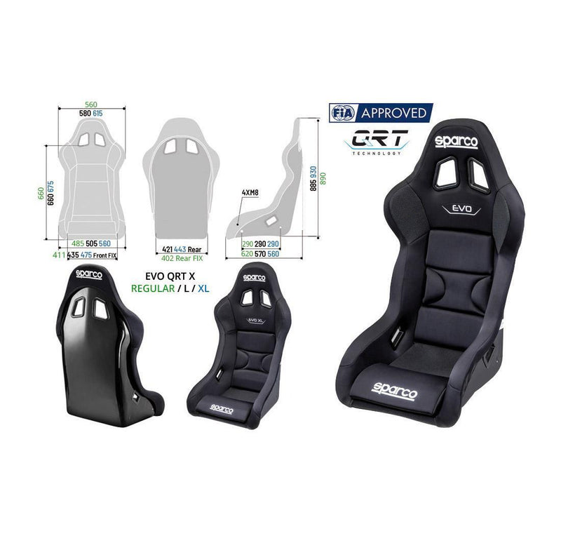 Sparco Seat Evo QRT X Black