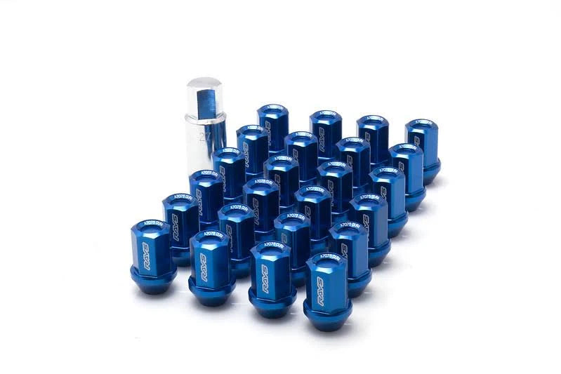 Rays Dura-Nut L37 Straight Type 6H 12x1.25 Lug Nut Set 20 Lug 4 Lock Set - Blue