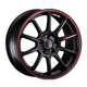 SSR GTV05 5x100 18x8.0 Offset 38 Flat Black w/ Red Line