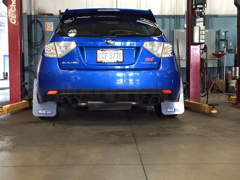 Sparco Mud Flap Pair White