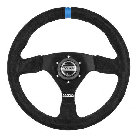 Sparco Steering Wheel 383 Suede Black w/ Logo