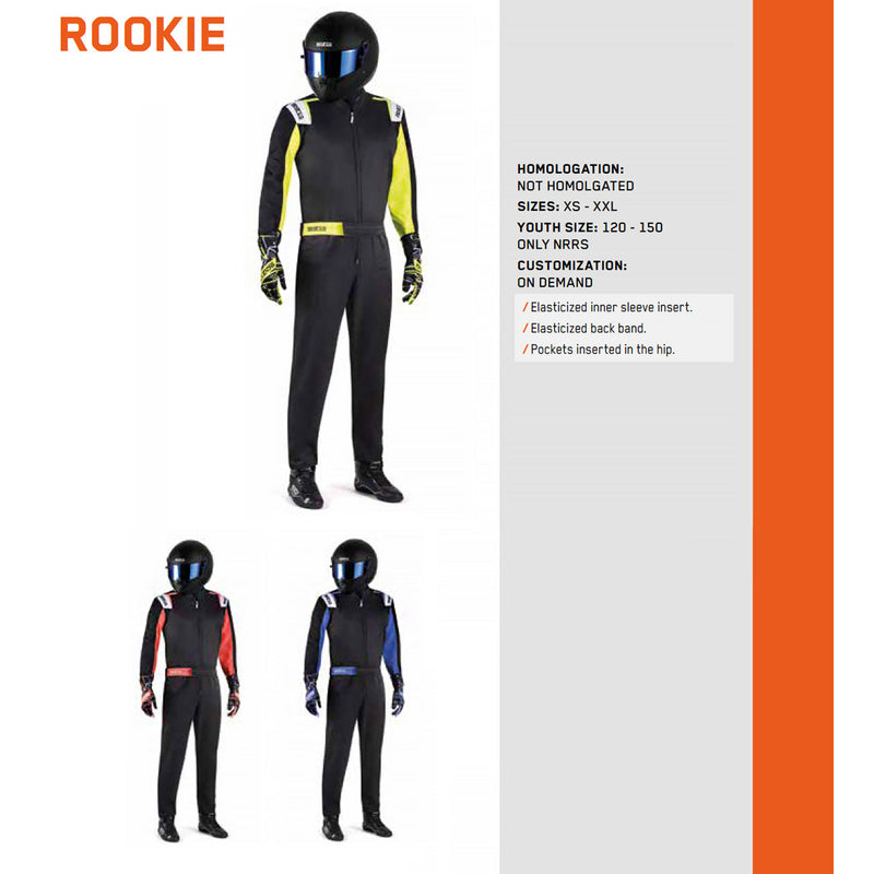 Sparco Suit Rookie 150 Black/Red
