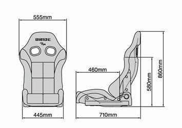 Bride STRADIA III EVO-S (RED) (FRP)  ***Low Cushion***