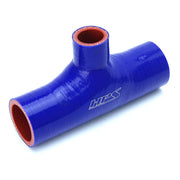 HPS 1.5" (38mm) Silicone T Hose Coupler 6" Long - Blue (150-THOSE-100-BLUE)