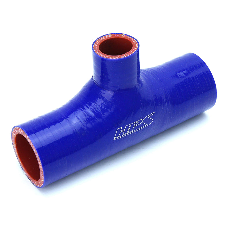 HPS 1.5" (38mm) Silicone T Hose Coupler 6" Long - Blue (150-THOSE-100-BLUE)