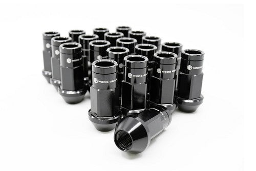 Weds Gear - Forged Open-Ended Lug Nut Set - Black - M12x1.25/1.5