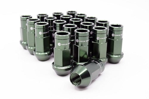 Weds Gear - Forged Open-Ended Lug Nut Set -Moss Green - M12x1.25/1.50
