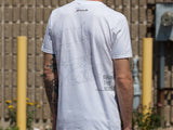 MEISTERSCHAFT T-shirt featuring a Lamborghini Aventador exhaust design on the back, promoting performance and style.