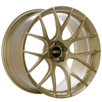 Gold alloy RE-V7 wheel with BBS logo on a white background